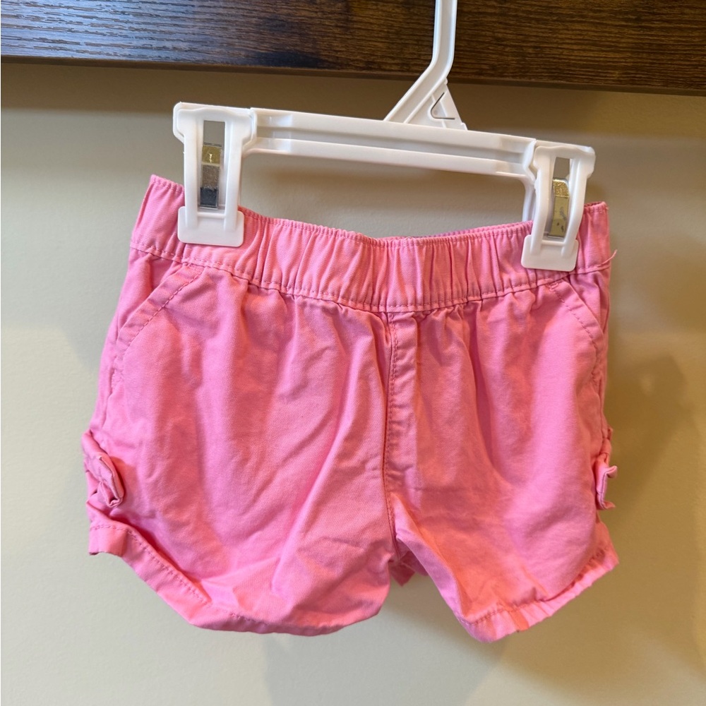 Carter's Toddler Girls Pink Bow Twill Shorts Size 2T